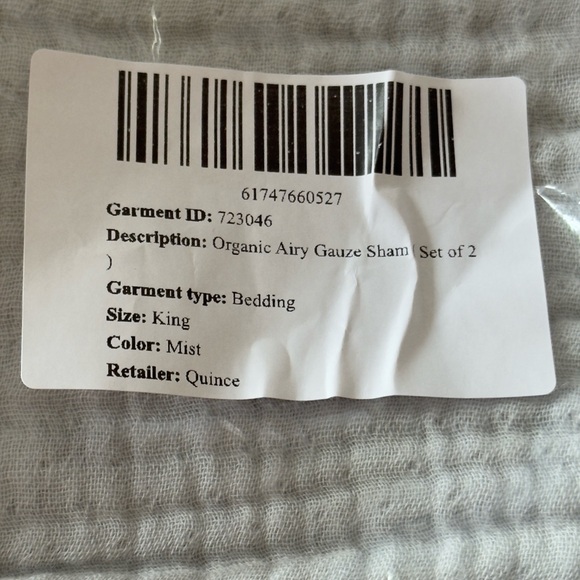 Quince 6-Piece Set of Linen and Airy Cotton Gauze Shams NWT - Picture 8 of 11